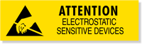 Attention Electrostatic Sensitive Devices Label