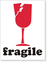 Fragile Paper Shipping Labels