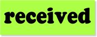 Received Shipping and Packaging Labels