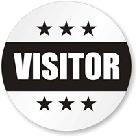Visitor Hard Hat Labels