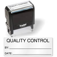Quality Control by Self Inking Stamp