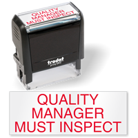 Quality Manager Must Inspect Self Inking Stamp