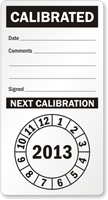 Punch Out Next Calibration Label