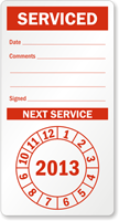 Punch Out Next Service Label