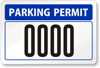 Reflective Parking Permit Inside of Car Window