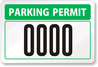 Reflective Parking Permit Inside of Car Window