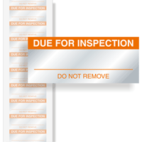 DUE FOR INSPECTION
