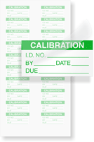 Calibration: ID#/By/Date/Due - Green