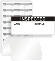 Inspected Calibration Labels, Black On White
