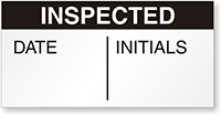 Inspected: Date/Initials - Black