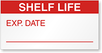 Shelf Life: Exp Date - Red