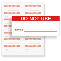 Do Not Use After: Date - Red