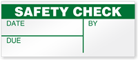 Safety Check Write-On Quality Control Label