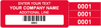 Multipart Tamper Seals - Barcode