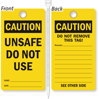 Unsafe Do Not Use Lockout Tag