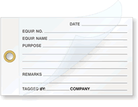 Equipment Self-Laminating Tags