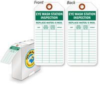 Eye Wash Station Inspection Tag-in-a-Box