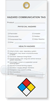 HazCom (With NFPA Diamond) Self-Laminating Tags