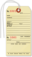 REPAIR - Manila Tags with Stub Strings