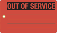 Out Of Service Vinyl Inspection Tag