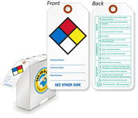 NFPA Chemical Ratings & Instructions Tag-in-a-Box