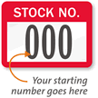 Stock No. Label, Consecutive Numbering