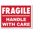Fragile Handle with Care (red background)
