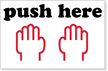 Packing Push Here Label