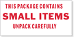 This Package Contains Small Items Label