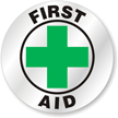 First Aid Hard Hat Stickers