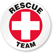 Rescue Team Hard Hat Labels