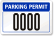 Reflective Parking Permit Inside of Car Window