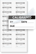 Calibrated: By/Date/Due - Black