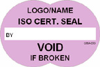 ISO Certification Seal, Void if Broken Label