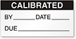 Calibrated: By/Date/Due - Black