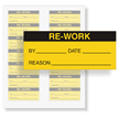 Re-Work Calibration Labels, Black On Yellow