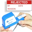 Rejected Calibration Labels, Red On White