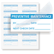 Preventive Maintenance Label: By/Date/Next - Blue