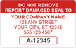 DO NOT REMOVE REPORT DAMAGED SEAL