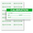 Calibration: ID#/By/Date/Due - Green