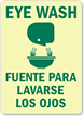 Eye Wash Sign (with graphic) (Bilingual)