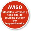 Bilingual Inspection Sign