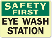 Safety First: Eye Wash Station Sign