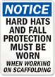 Wear Fall Protection Working On Scaffolding Sign