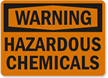 Warning Hazardous Chemicals Sign