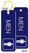 MEN Bathroom Keychain, Double-Sided