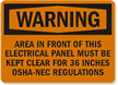 Danger Electrical Panel Clear OSHA Sign