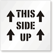 This Side Up (with Graphic) Floor Stencil