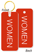 WOMEN Bathroom Keychain, Double-Sided