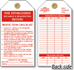 Fire Extinguisher Recharge Cardstock Tag